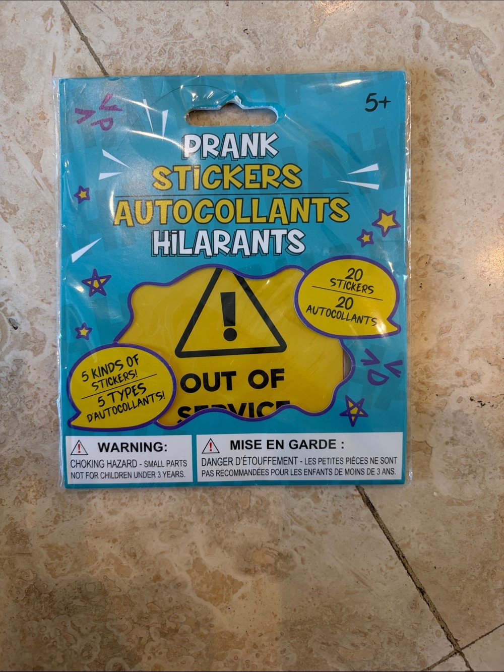 Prank Stickers Pack - Blue & Yellow